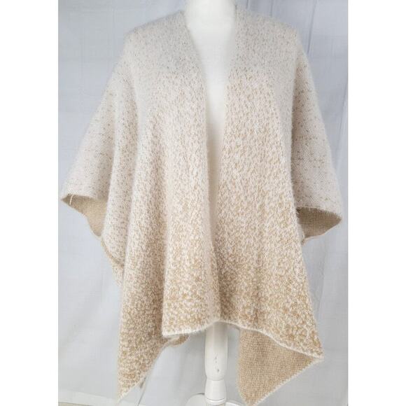 Vince Camuto Speckle-Knit Topper Cape Cozy Super Soft One Size Boho - Picture 1 of 9